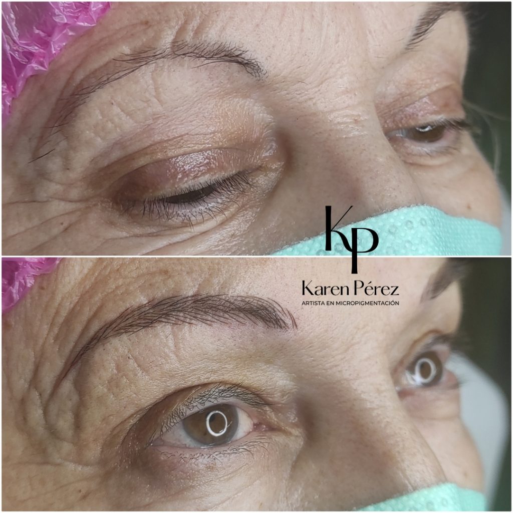 Microblading técnica pelo a pelo cejas mujer maquillaje semipermanente Karen Pérez