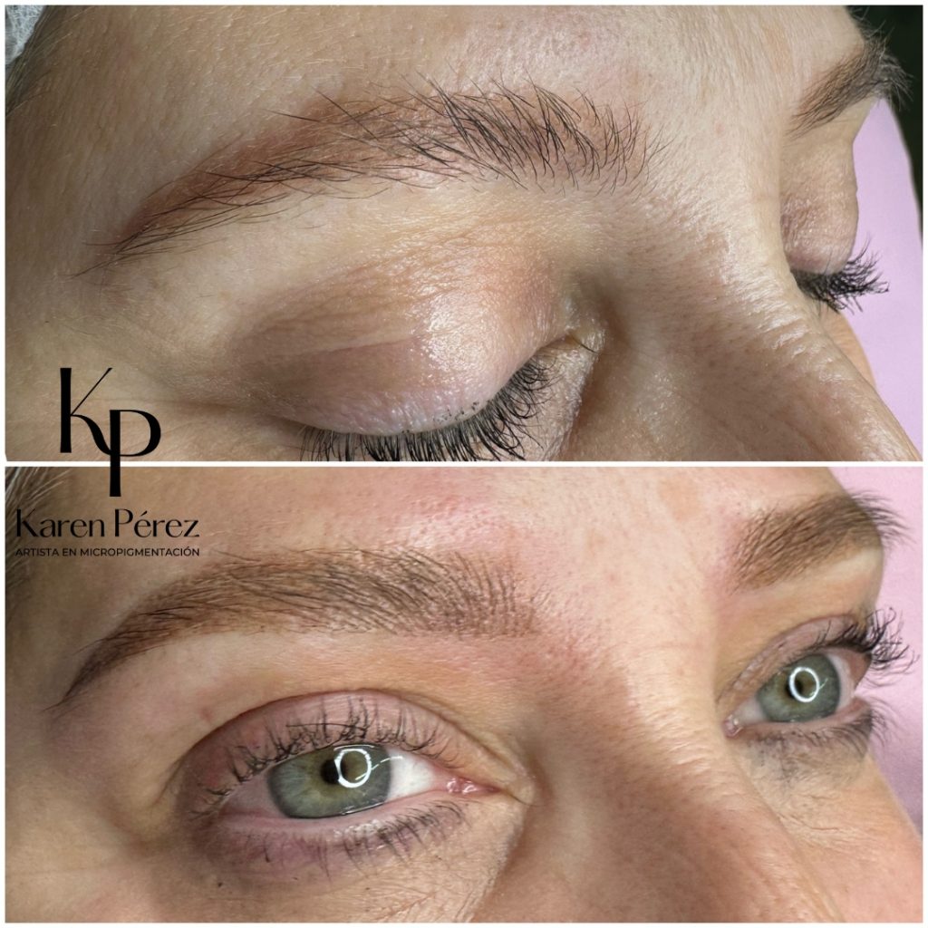 Shading cejas polvo de hadas maquillaje semipermanente sombreado mujer Karen Pérez