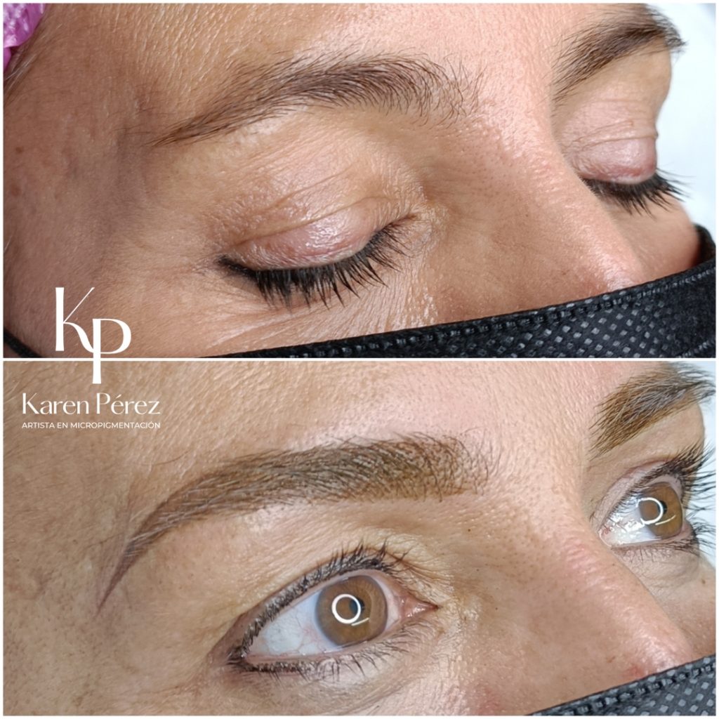 Shading cejas polvo de hadas maquillaje semipermanente sombreado mujer Karen Pérez